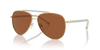 Michael Kors Portugal Sunglasses Pilot Gold Frame Brown Lens MK1146 101473