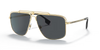 Versace Rectangle Sunglasses Gold Frame Grey Lens VE2242 100287