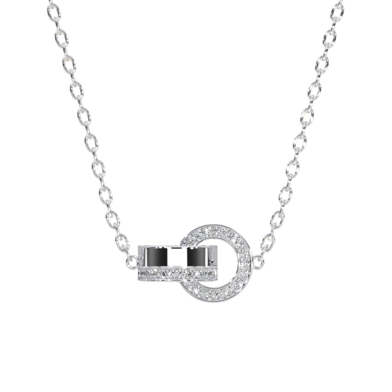 Interlocking Loop Diamond Pendant CLR1007 W interlocking-loop-diamond-pendant-clr1007-w