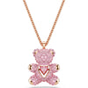 Swarovski Pink Teddy Pendant Necklace Rose Gold 5642976