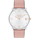 Coach Elliot Ladies Silver Pink Leather Watch 14504199