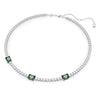 Swarovski Matrix Tennis Necklace Baguettes Green 5666168