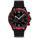 Vincero Apex Men’s Matte Black/Crimson Stainless Steel Chronograph Watch - WATCHES