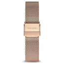 Eros Petite Ladies Rose Gold Mesh Stainless Steel Blue Pearl Dial Watch