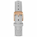 Eros Petite Ladies Grey Italian Leather Rose Gold & White Watch