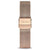 Marble Ladies Italian Marble Dial Rose Gold Mesh Watch