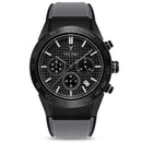 Vincero Rogue Limited Edition Mens Black/Grey Leather Sapphire Chronograph Watch - WATCHES