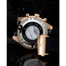Rogue Mens Black Silicone Gold Case Sapphire Chronograph Watch