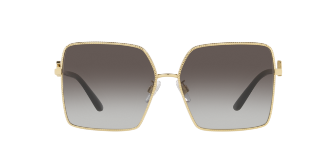 Dolce & Gabbana Square Sunglasses Gold Frame Grey Lens DG2279 02/8G