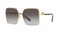 Dolce & Gabbana Square Sunglasses Gold Frame Grey Lens DG2279 02/8G