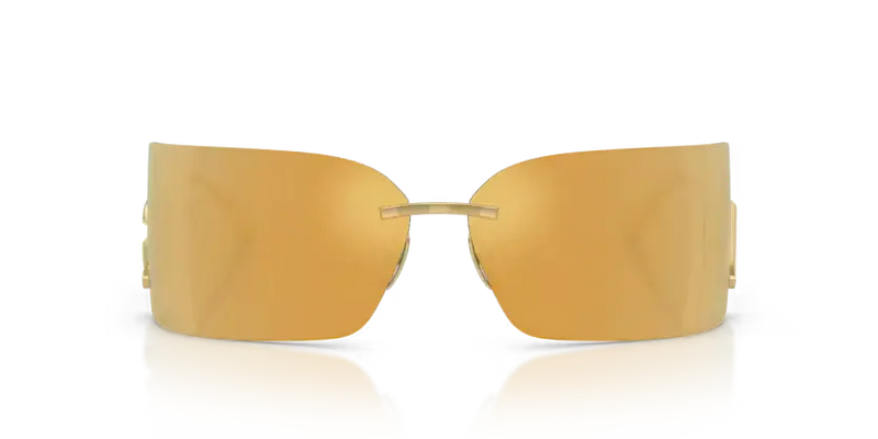 Dolce & Gabbana Rectangle Sunglasses Gold Mirror Lens DG2319 02/5A