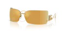 Dolce & Gabbana Rectangle Sunglasses Gold Mirror Lens DG2319 02/5A