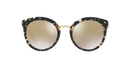 Dolce & Gabbana Round Sunglasses Black/Gold Frame Mirror Lens DG4268 911/6E