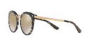 Dolce & Gabbana Round Sunglasses Black/Gold Frame Mirror Lens DG4268 911/6E