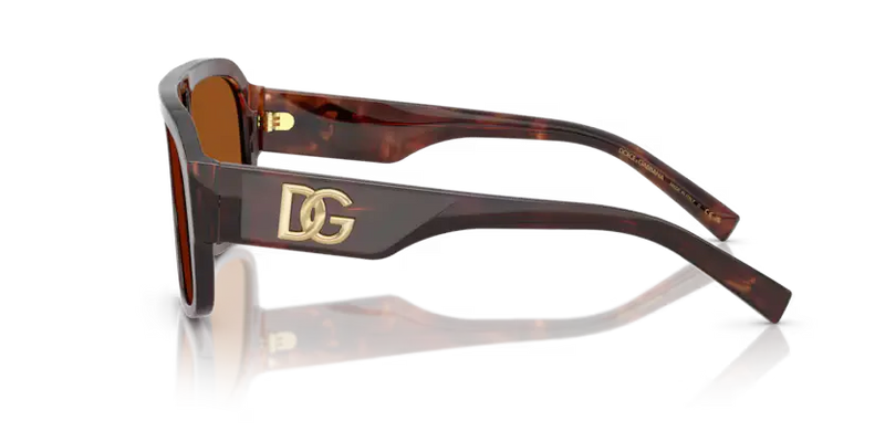 Dolce & Gabbana Men's Pilot Sunglasses Red Brown Havana DG4403 322273
