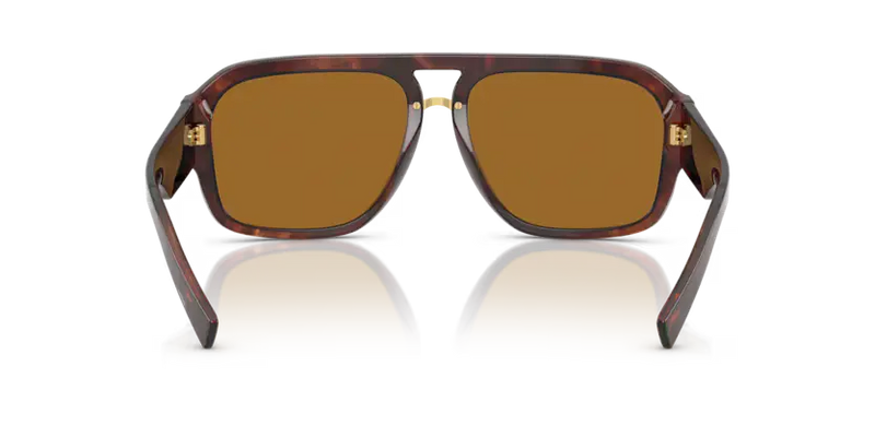 Dolce & Gabbana Men's Pilot Sunglasses Red Havana Polarised DG4403 322283