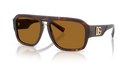 Dolce & Gabbana Men's Pilot Sunglasses Red Havana Polarised DG4403 322283
