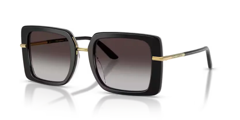 Dolce & Gabbana Square Sunglasses Black on Leo Frame DG4491 32998G