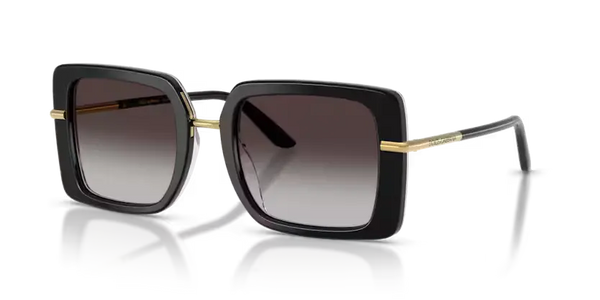 Dolce & Gabbana Square Sunglasses Black on Leo Frame DG4491 32998G