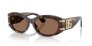 Dolce & Gabbana Oval Sunglasses Havana Frame DG4502 502/73
