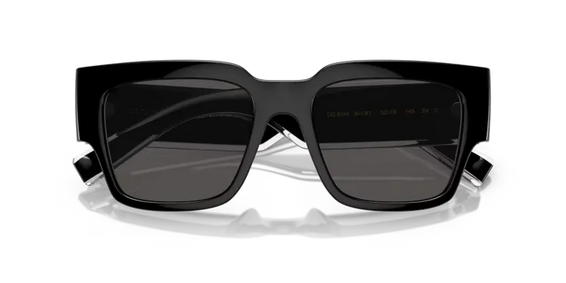 Dolce & Gabbana Square Injected Sunglasses Black Frame DG6184 501/87