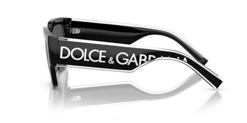 Dolce & Gabbana Square Injected Sunglasses Black Frame DG6184 501/87