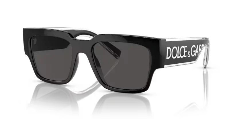 Dolce & Gabbana Square Injected Sunglasses Black Frame DG6184 501/87