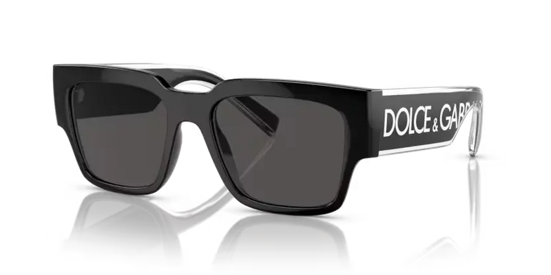 Dolce & Gabbana Square Injected Sunglasses Black Frame DG6184 501/87