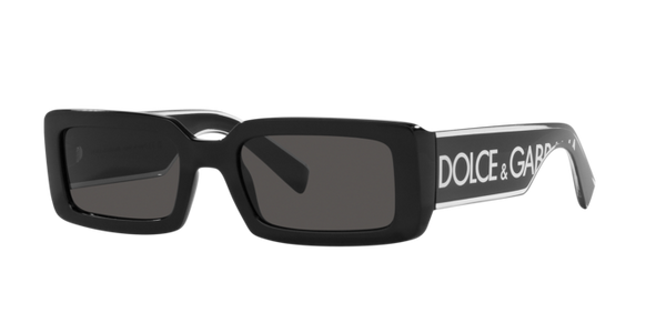 Dolce & Gabbana Rectangle Sunglasses Black Frame DG6187 501/87