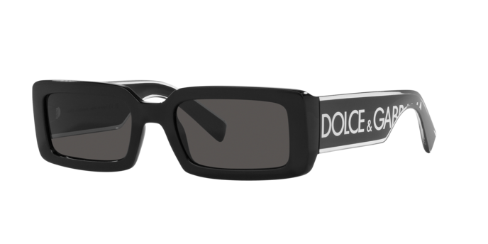 Dolce & Gabbana Rectangle Sunglasses Black Frame DG6187 501/87