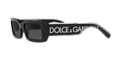 Dolce & Gabbana Rectangle Sunglasses Black Frame DG6187 501/87