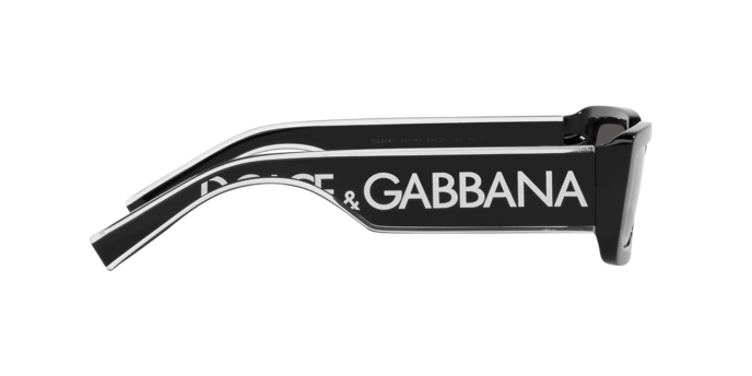 Dolce & Gabbana Rectangle Sunglasses Black Frame DG6187 501/87