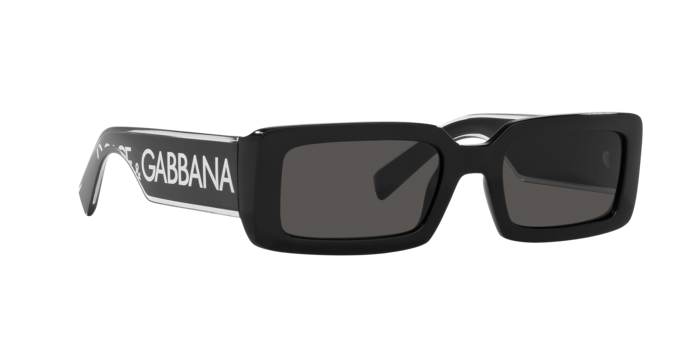 Dolce & Gabbana Rectangle Sunglasses Black Frame DG6187 501/87