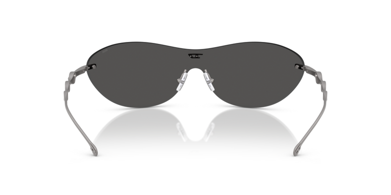 Diesel Sunglasses Oval Matte Gunmetal Frame Dark Grey Lens DL1006 113/87