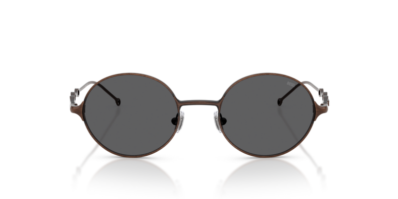 Diesel Sunglasses Round Brown Frame Grey Lens DL1008 102587