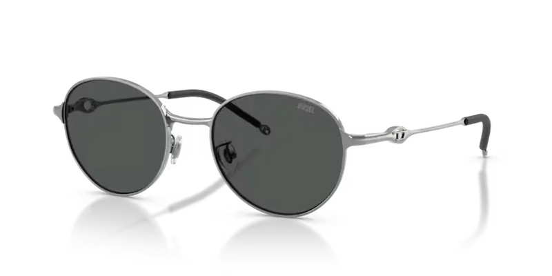 Diesel Sunglasses Oval Gunmetal Frame Grey Lens DL1012D 100387