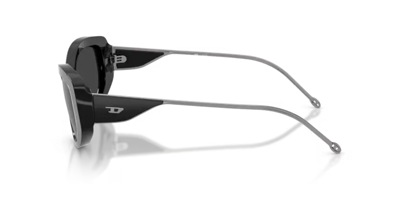 Diesel Sunglasses Oval Black Frame Mirror Lens DL2001MU 701/6G