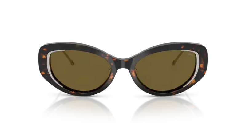 Diesel Sunglasses Rectangle Havana Frame Emerald Iridium Lens DL2002MU 720/J2
