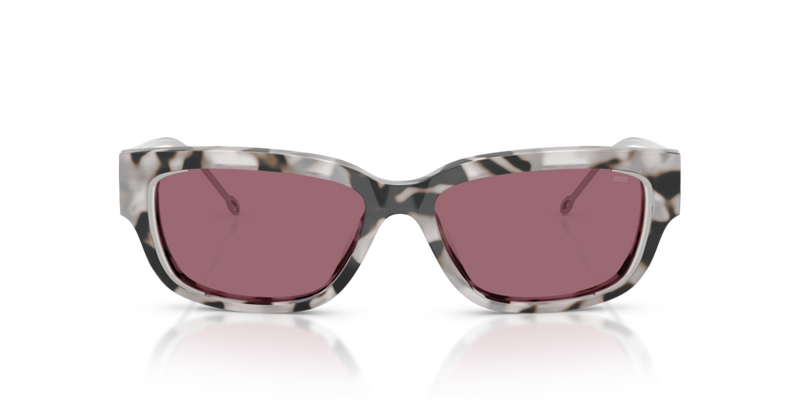 Diesel Sunglasses Rectangle Grey Tortoise Frame Red Lens DL2002MU 721/B5