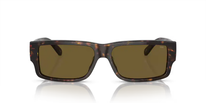 Diesel Sunglasses Rectangle Dark Havana Frame Brown Lens DL2003 713/73