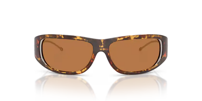 Diesel Sunglasses Oval Havana Frame Light Brown Lens DL3001 201373
