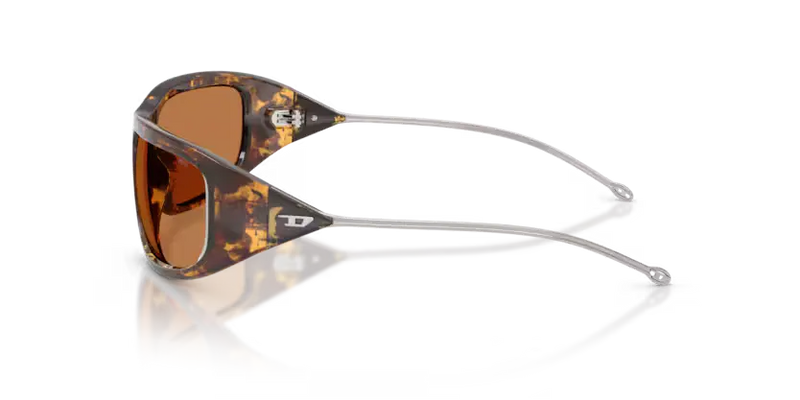 Diesel Sunglasses Oval Havana Frame Light Brown Lens DL3001 201373