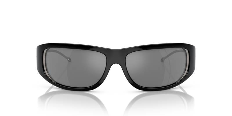 Diesel Sunglasses Oval Black Frame Grey Mirror Lens DL3001 501/6G