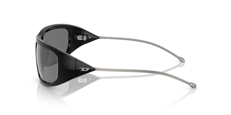 Diesel Sunglasses Oval Black Frame Grey Mirror Lens DL3001 501/6G