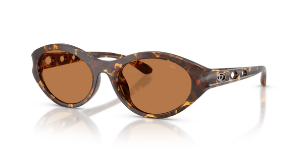 Diesel Sunglasses Oval Havana Frame Brown Lens DL3005U 201373