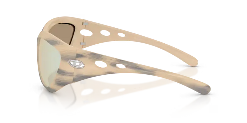 Diesel Sunglasses Cat-Eye Yellow Grey Frame Rose Gold Lens DL3007U 20087J