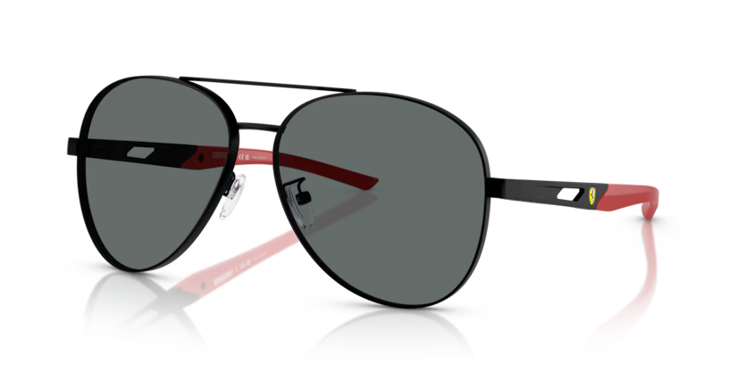 Scuderia Ferrari Sunglasses Matte Black Frame Grey Polar Lens FZ5002D 101/81