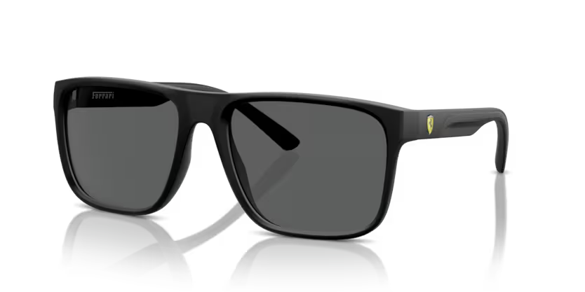 Scuderia Ferrari Square Sunglasses Black Frame Grey Lens FZ6002U 504/87