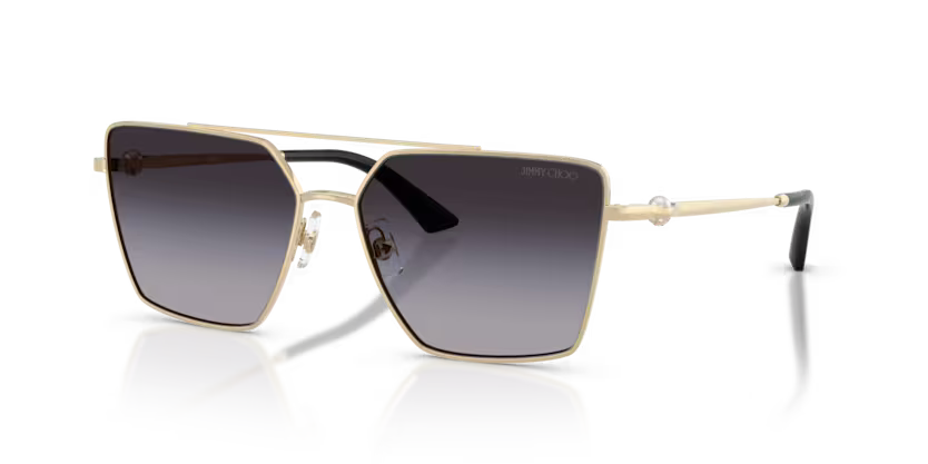 Jimmy Choo Sunglasses Square Gold Frame Grey lens JC4016HB 30068G