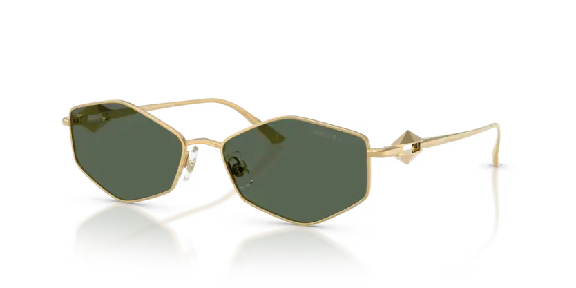 Jimmy Choo Zoey Sunglasses Geometric Gold Frame Green Lens JC4017 302371